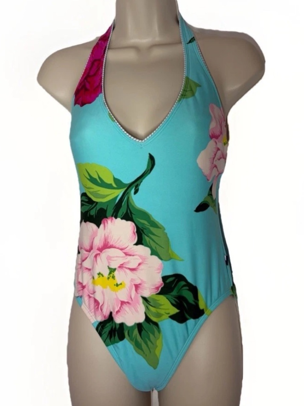 Tommy Hilfiger One Piece Swimsuit Women S Tropical Floral Vacation Preppy Halter
